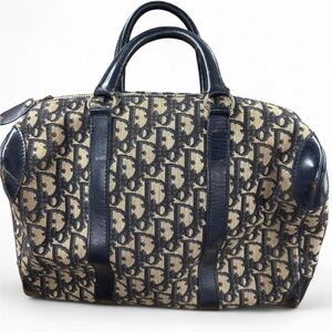 Vintage Dior Oblique Trotter Small Tote Bag Purse